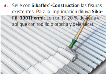 Impermeabilizar cubiertas y disminuir temperatura en clima cálido y condensación en clima frio- SIKAFILL - 300 THERMIC - Imagen 5