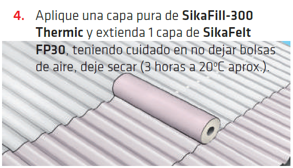 Impermeabilizar cubiertas y disminuir temperatura en clima cálido y condensación en clima frio- SIKAFILL - 300 THERMIC - Imagen 6