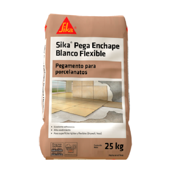 Necesita una pintura antibacterial para muros y cielos rasos en áreas con alto riesgo de contaminación bacteriana - SIKA® PEGA ENCHAPE BLANCO FLEXIBLE